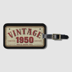 Étiquette À Bagage Vintage 1950 Edition Limitée Toutes les pièces d'o