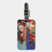 Étiquette À Bagage Vintage Antibes Côte d'Azur (Devant Vertical)