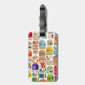 Étiquette À Bagage Vintage billet de voyage motif. (Dos Vertical)