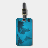 Étiquette À Bagage Vintage blue (Devant Vertical)