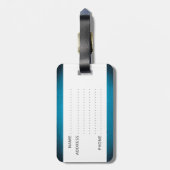 Étiquette À Bagage Vintage blue (Dos Vertical)