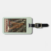 Étiquette À Bagage Vintage California Redwoods Travel (Devant horizontal)