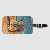 Étiquette À Bagage Vintage Camel Retro Desert (Devant Horizontal)