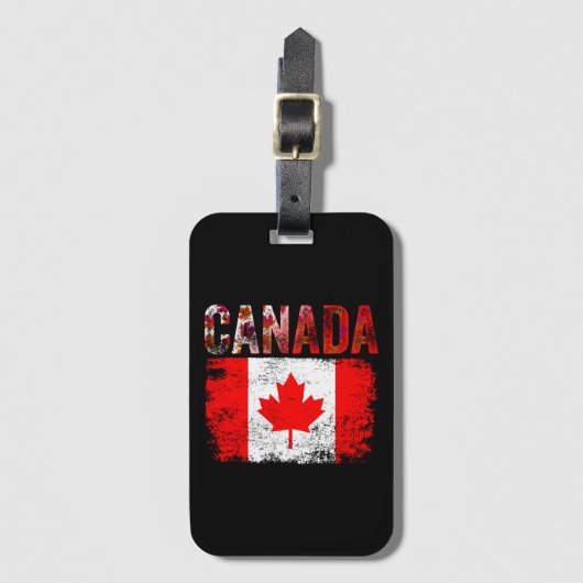 Étiquette À Bagage Vintage Canada (Devant Vertical)