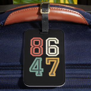 Étiquette À Bagage Vintage Classic 86 47 Anti Trump 2024 Impeach