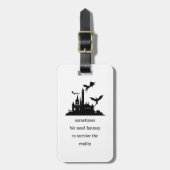 Étiquette À Bagage Vintage Fantasy  Dragon  (Devant Vertical)