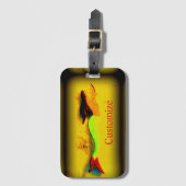 Étiquette À Bagage vintage mermaid personnalisé (Devant Vertical)