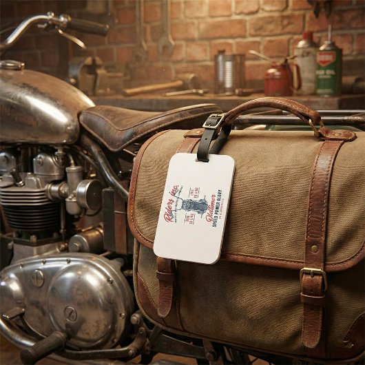 Étiquette À Bagage Vintage Motorcycle Riders Inc