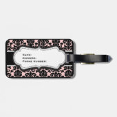 Étiquette À Bagage Vintage Pink Paris Collage tag (Dos horizontal)