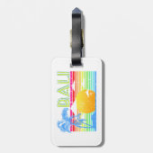 Étiquette À Bagage Vintage Rétro Bali (Dos Vertical)