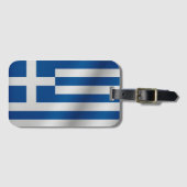 Étiquette À Bagage Vintage retro Flag of Greece (Devant Horizontal)