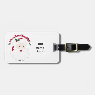 Étiquette À Bagage Vintage Style Père Noël Qui a été coquin ? !