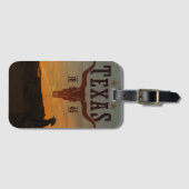 Étiquette À Bagage Vintage Texas Cowboy Bagage Tag (Devant Horizontal)