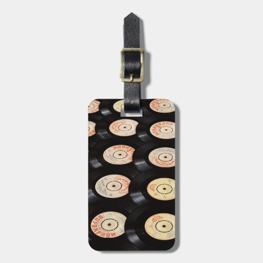 Étiquette À Bagage Vinyl Records Arrière - plan (Devant Vertical)