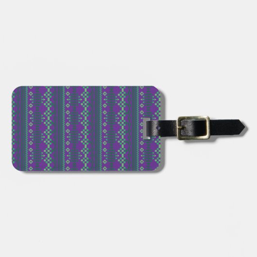 Étiquette À Bagage Violet (Devant horizontal)