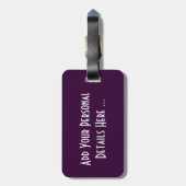 Étiquette À Bagage Violet Fleur cd ltcnm (Dos Vertical)