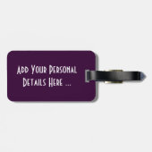 Étiquette À Bagage Violet Fleur cd ltcnm (Dos horizontal)