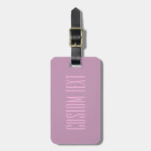 Étiquette À Bagage Violet pastel et rose clair | Texte éditable moder (Devant Vertical)