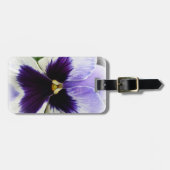 Étiquette À Bagage violet profond sur blanc (Devant horizontal)