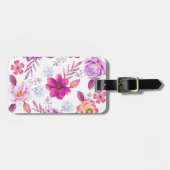 Étiquette À Bagage Violet rose (Devant horizontal)