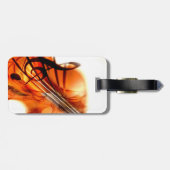 Étiquette À Bagage Violon Abstrait (Dos horizontal)