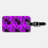 Étiquette À Bagage Violon, amour cinglé_ (Devant horizontal)