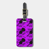 Étiquette À Bagage Violon, amour cinglé_ (Devant Vertical)