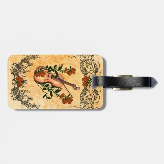 Étiquette À Bagage Violon impressionnant (Dos horizontal)