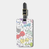 Étiquette À Bagage Violons Et Notes Musicales (Devant Vertical)