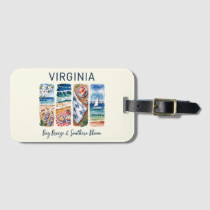 Étiquette À Bagage Virginia Bay Breeze & Southern Bloom