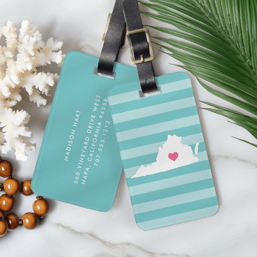 Étiquette À Bagage Virginia Heart | État d'origine