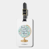 Étiquette À Bagage Vis Bien, Voyage Souvent (Devant Vertical)