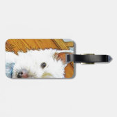 Étiquette À Bagage Visage de chien de Westie, vous regardant (Dos horizontal)