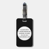 Étiquette À Bagage Visage de Kitty (Dos Vertical)