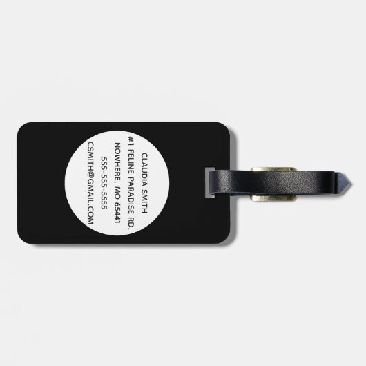 Étiquette À Bagage Visage de Kitty (Dos horizontal)