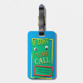 Étiquette À Bagage Visage drôle peu commun (Dos Vertical)