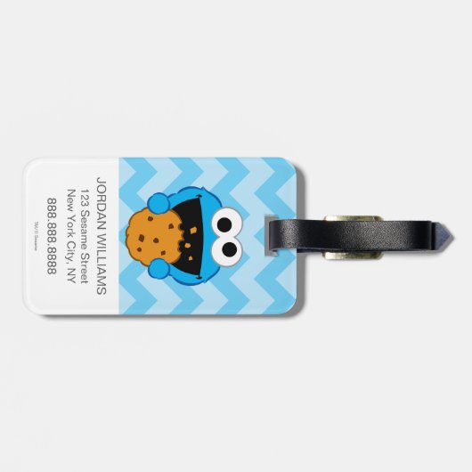 Étiquette À Bagage Visage du cookie (Dos horizontal)