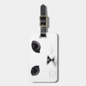 Étiquette À Bagage Visage personnalisé de chat de Kitty (Devant Vertical)