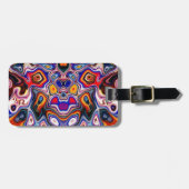 Étiquette À Bagage Visages dans les formes Abstraites 3 (Devant horizontal)