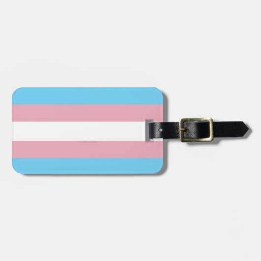 Étiquette À Bagage Visibilité du drapeau de fierté transgenre de Slip (Devant horizontal)
