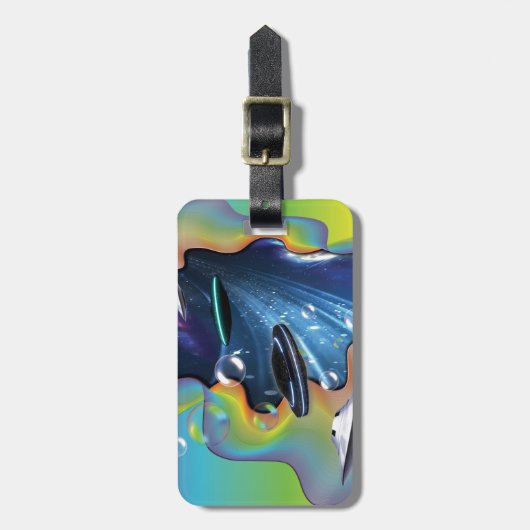 Étiquette À Bagage Visiteurs de l'espace (Devant Vertical)