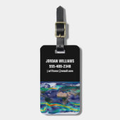 Étiquette À Bagage Visualisation Des Vents Mondiaux. (Devant Vertical)