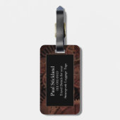 Étiquette À Bagage Vitesses de Steampunk et monogramme faits sur (Dos Vertical)