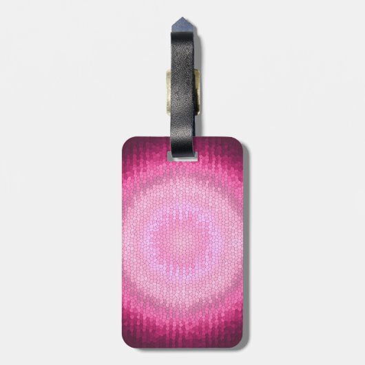 Étiquette À Bagage Vitrage abstrait texture.monogram. de rose de (Dos Vertical)