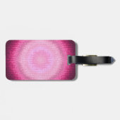 Étiquette À Bagage Vitrage abstrait texture.monogram. de rose de (Dos horizontal)