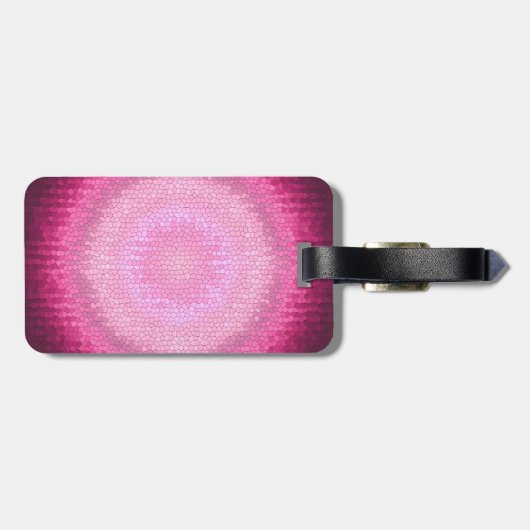 Étiquette À Bagage Vitrage abstrait texture.monogram. de rose de (Dos horizontal)