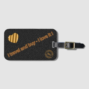 Étiquette À Bagage Vitrail moderne Black Love