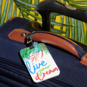 Étiquette À Bagage Vivez votre rêve Tropical