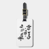 Étiquette À Bagage Voici à la bonne vie (Devant Vertical)