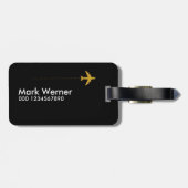 Étiquette À Bagage VOICI NOUS GOOO! voyage avion texto (Dos horizontal)